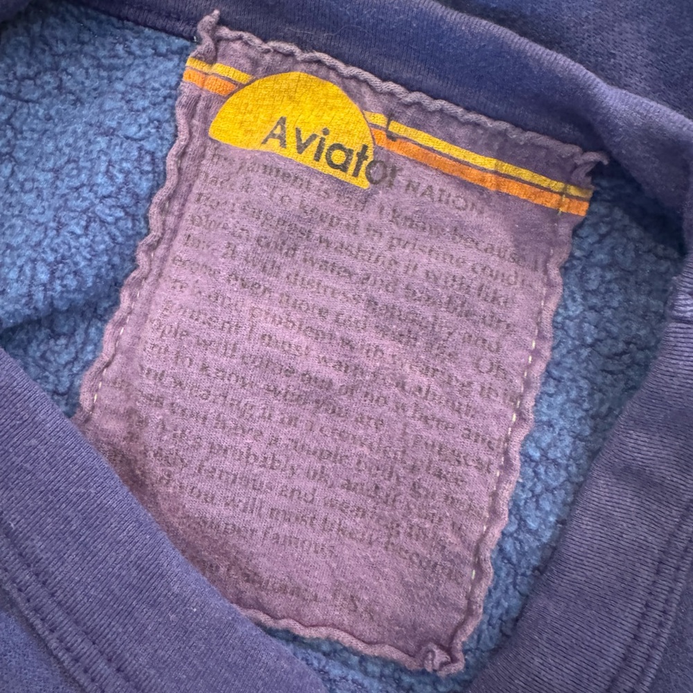 Vintage Aviator Nation windsurfer crewneck with pockets - Picture 3 of 3
